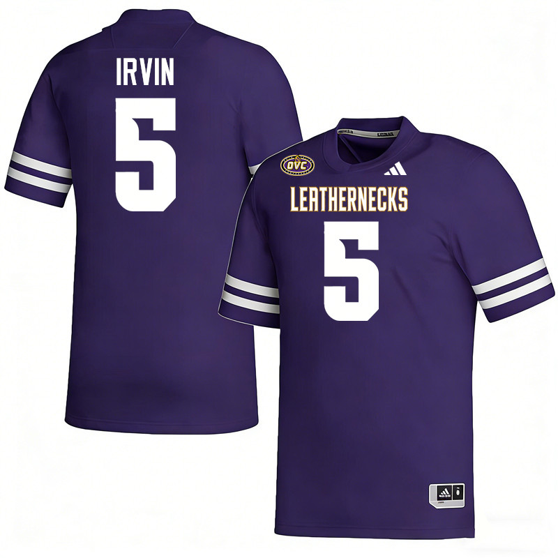 Western Illinois Leathernecks #5 Chris Irvin College Football Jerseys,Uniforms-Purple Western Illinois Leathernecks #5 Chris Irvin College Football Jerseys,Uniforms-Purple